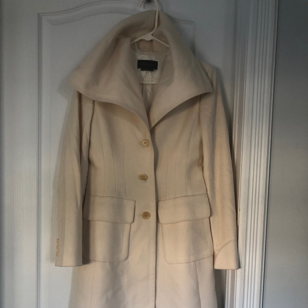 BCBG long cream Wool coat